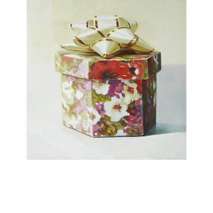 Jaye Schlesinger Box with Bow oil painting