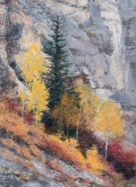 Autumn, Canadian Rockies pastel 27 x 34"