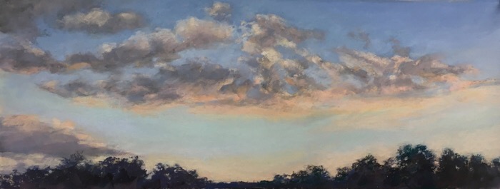 Evening Sky pastel 18 x 34"