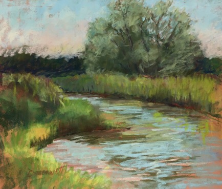 Willow at Mill Creek pastel 18 x 17"